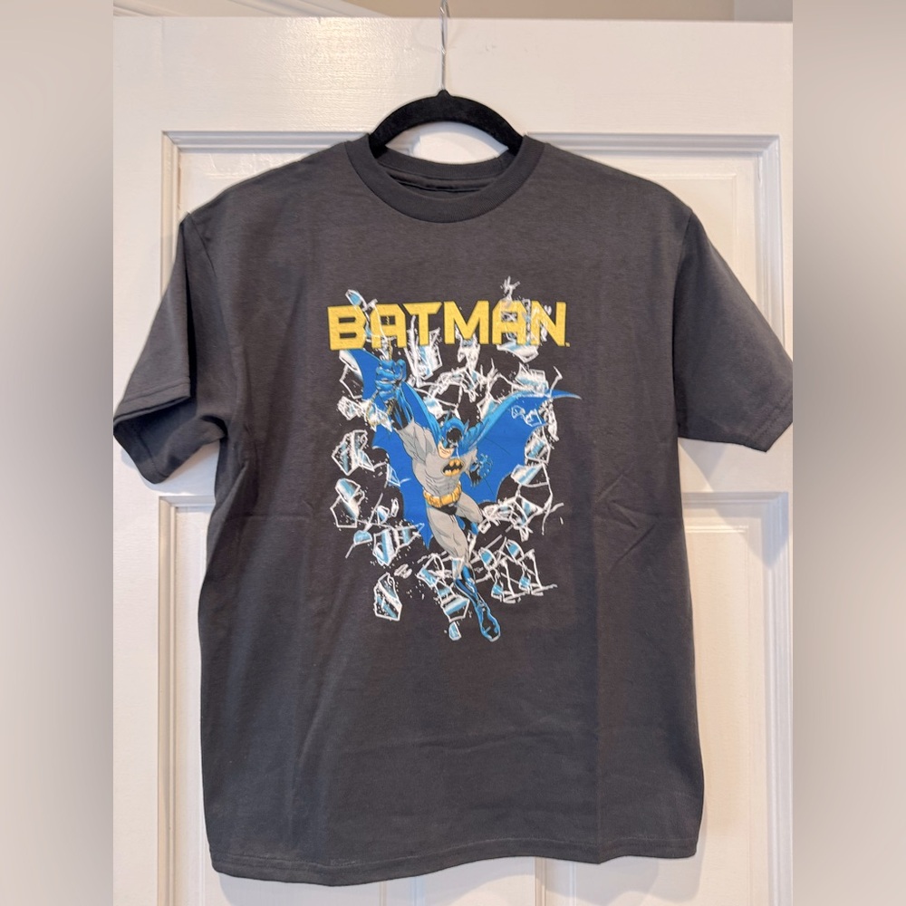 Batman black Short Sleeve Tee - with Blue design